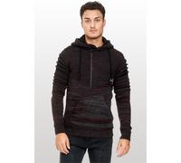 Kapuzensweatshirt RUSTY NEAL, Herren, Gr. XL, rot (bordeaux), 70% Polyacryl, 30% Baumwolle, unifarben, normal, ohne Ausschnitt, Sweatshirts, in modernem Strickdesign (45649855-XL) bordeaux