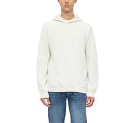 Kapuzensweatshirt S.OLIVER, Herren, Gr. M, ecru, Sweatware, Obermaterial: 100% Baumwolle, unifarben, bequem hüftbedeckend, Rundhals, Bündchen, Sweatshirts, aus reiner Baumwolle (57882611-M) ecru