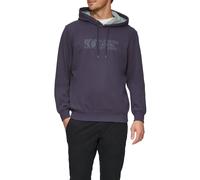 Kapuzensweatshirt S.OLIVER, Herren, Gr. S, lila (aubergine), Sweatware, Obermaterial: 70% Baumwolle, 30% Polyester, bedruckt, unifarben, bequem hüftbedeckend, Rundhals, Bündchen, Sweatshirts Kapuzensw