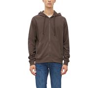 Kapuzensweatshirt S.OLIVER, Herren, Gr. XXL, braun (schwarz braun), Sweatware, Obermaterial: 100% Baumwolle, unifarben, bequem hüftbedeckend, Rundhals, Bündchen, Sweatshirts, Sweatjacke mit Kapuze (17