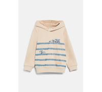 Kapuzensweatshirt S.OLIVER JUNIOR, Jungen, Gr. 116/122, sand, Sweatware, Obermaterial: 90% Baumwolle, 10% Polyester, bedruckt, normal hüftbedeckend, Rundhals, Bündchen, Sweatshirts, mit Auto-Trecker-M
