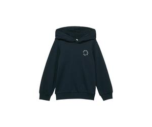 Kapuzensweatshirt S.OLIVER JUNIOR, Jungen, Gr. 92/98, blau, Sweatware, Obermaterial: 100% Polyamid, unifarben, bequem hüftbedeckend, Rundhals, Bündchen, Sweatshirts, mit Logo-Print (64113652-92) blau
