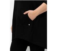 Longshirt SHEEGO "Sweatshirt", Damen, Gr. 52/54, schwarz, 50% Baumwolle, 50% Modal, unifarben, Shirts Longshirt (27957904-52) schwarz