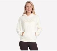 Kapuzensweatshirt SKECHERS "Women's Hoodie", Damen, Gr. L, beige (egret), Obermaterial: 70% Baumwolle, 30% Polyester, normal, Rundhals, angesetztes Bündchen, Sweatshirts, für Fitness und aktive Freize