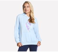 Kapuzensweatshirt SKECHERS "Women's Hoodie", Damen, Gr. M (38/40), rain blau, Obermaterial: 54% Baumwolle, 46% Polyester, Sweatshirts, für Fitness und sportliche Aktivitäten, sportlicher Stil (8520786