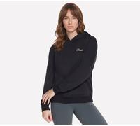 Kapuzensweatshirt SKECHERS "Women's Hoodie", Damen, Gr. M, schwarz (bold schwarz), Fleece, Obermaterial: 70% Baumwolle, 30% Polyester, normal, Rundhals, angesetztes Bündchen, Sweatshirts, mit Rundhals
