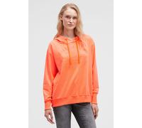 Kapuzensweatshirt SOCCX, Damen, Gr. 3XL, brilliant orange neon, Material: 48% Polyester, 48% Baumwolle, 4% Elasthan, bedruckt, regular fit, Rundhals, eingesetzt Rippbündchen, Sweatshirts, mit Reißvers