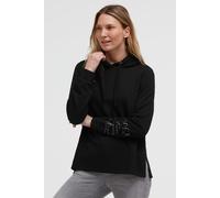Kapuzensweatshirt SOCCX, Damen, Gr. 3XL, schwarz, Sweatware, Material: 58% Polyester, 35% Viskose, 7% Elasthan, bedruckt, regular fit normal, Rundhals, eingesetzt Rippbündchen, Sweatshirts, mit Seiten