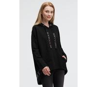 Kapuzensweatshirt SOCCX, Damen, Gr. M, schwarz, Sweatware, Material: 77% Baumwolle, 23% Polyester, unifarben, oversize normal, Rundhals, eingesetzt gerader Abschluss, Sweatshirts, mit verlängertem Sau