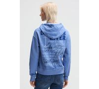 Kapuzensweatshirt SOCCX, Damen, Gr. S, river blau, Sweatware, Material: 100% Baumwolle, bedruckt, regular fit normal, Rundhals, eingesetzt Rippbündchen, Sweatshirts, mit Rückenprint (47294749-S) river