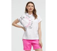 Kapuzensweatshirt SOCCX, Damen, Gr. S, weiß, Sweatware, Material: 100% Baumwolle, bedruckt, regular fit normal, Rundhals, eingesetzt gerader Abschluss, Sweatshirts, mit überschnittener Schulter & Seit