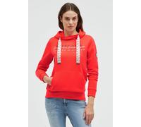 Kapuzensweatshirt SOCCX, Damen, Gr. XS, rot (rot neon), Sweatware, Material: 80% Polyester, 20% Baumwolle, bedruckt, regular fit normal, Rundhals, eingesetzt Rippbündchen, Sweatshirts, mit Baumwolle (