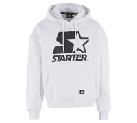 Kapuzensweatshirt STARTER BLACK LABEL "Starter Black Label Starter Oversized Logo Hoodie", Herren, Gr. M, weiß, 70% Baumwolle, 30% Polyester, bedruckt, Sweatshirts (16774424-M) weiß