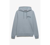 Kapuzensweatshirt SUPERDRY "ATH ESS HOODIE", Herren, Gr. XL, washed denim, angeraute Sweatware, Obermaterial: 80% Baumwolle, 20% Polyester, bedruckt, loose fit normal, Rundhals, Sweatshirts (68287355-
