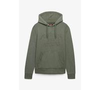 Kapuzensweatshirt SUPERDRY "ATHLETIC EMBOSS RELAXED HOOD", Herren, Gr. XL, surplus goods olive, angeraute Sweatware, Obermaterial: 100% Baumwolle, unifarben, relaxed fit normal, Rundhals, Sweatshirts