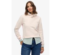 Kapuzensweatshirt SUPERDRY, Damen, Gr. L, mauve morn, Sweatware, Obermaterial: 100% Seide, unifarben, regular fit, Rippbündchen, Sweatshirts (63531132-L) mauve morn