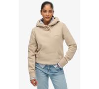 Kapuzensweatshirt SUPERDRY, Damen, Gr. M, beige (cobblestone), Sweatware, Obermaterial: 100% Baumwolle, unifarben, regular fit, Rippbündchen, Sweatshirts Kapuzensweatshirt (37475652-M)
