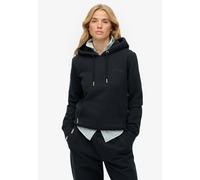Kapuzensweatshirt SUPERDRY "Essential Logo Emb Hood Hb", Damen, Gr. XXL, schwarz (eclipse navy), Sweatware, Obermaterial: 100% Baumwolle, unifarben, Rundhals, Rippbündchen, Sweatshirts (49687303-XXL)