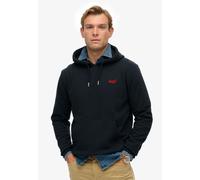 Kapuzensweatshirt SUPERDRY "Essential Logo Hoodie Hb", Herren, Gr. L, blau (eclipse navy), Sweatware, Obermaterial: 80% Baumwolle, 20% Polyester, unifarben, loose fit normal, Rippbündchen, Sweatshirts