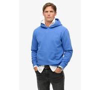 Kapuzensweatshirt SUPERDRY "ESSENTIAL LOGO HOODIE HB", Herren, Gr. M, blau (chambray blau), angeraute Sweatware, Obermaterial: 72% Baumwolle, 28% Polyester, unifarben, loose fit, Rundhals, Rippbündche