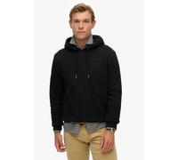 Kapuzensweatshirt SUPERDRY "Essential Logo Hoodie Hb", Herren, Gr. M, schwarz, Sweatware, Obermaterial: 70% Baumwolle, 30% Polyester, unifarben, loose fit normal, Rundhals, Rippbündchen, Sweatshirts,