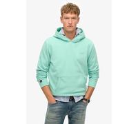 Kapuzensweatshirt SUPERDRY "ESSENTIAL LOGO HOODIE HB", Herren, Gr. M, silber (spearmint light grün), angeraute Sweatware, Obermaterial: 72% Baumwolle, 28% Polyester, unifarben, loose fit, Rundhals, Ri
