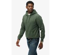 Kapuzensweatshirt SUPERDRY "Essential Logo Hoodie Hb", Herren, Gr. XXL, grün (deep forest), Sweatware, Obermaterial: 60% Baumwolle, 40% Polyester, unifarben, loose fit normal, Rippbündchen, Sweatshirt