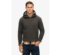Kapuzensweatshirt SUPERDRY "ESSENTIAL LOGO HOODIE HB", Herren, Gr. XXL, schwarz (vintage schwarz), angeraute Sweatware, Obermaterial: 72% Baumwolle, 28% Polyester, unifarben, loose fit, Rundhals, Ripp
