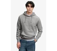 Kapuzensweatshirt SUPERDRY "ESSENTIAL SDCO LOGO HOOD", Herren, Gr. L, schwarz vintage grau marl, angeraute Sweatware, Obermaterial: 60% Baumwolle, 40% Polyester, bedruckt, meliert, regular fit normal,