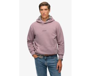 Kapuzensweatshirt SUPERDRY "MICRO LOGO HOOD", Herren, Gr. 3XL, dry elderberry, angeraute Sweatware, Obermaterial: 80% Baumwolle, 20% Polyester, unifarben, relaxed fit, Rundhals, Rippbündchen, Sweatshi