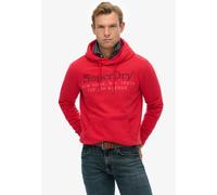 Kapuzensweatshirt SUPERDRY "NY VENUE HOOD", Herren, Gr. M, indiana rot, angeraute Sweatware, Obermaterial: 80% Baumwolle, 20% Polyester, bedruckt, relaxed fit, Rundhals, Rippbündchen, Sweatshirts Kapu