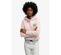 Kapuzensweatshirt SUPERDRY "Sd&co Neon Hood", Damen, Gr. L, chalk pink, Sweatware, Obermaterial: 80% Baumwolle, 20% Polyester, bedruckt, regular fit normal, Rundhals, Rippbündchen, Sweatshirts (960662