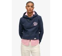 Kapuzensweatshirt SUPERDRY "Sd&co Neon Hood", Damen, Gr. XS, lauren navy, Sweatware, Obermaterial: 100% Baumwolle, unifarben, regular fit normal, Rundhals, Rippbündchen, Sweatshirts Kapuzensweatshirt