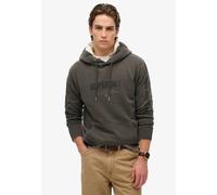 Kapuzensweatshirt SUPERDRY "UTILITY SPORT HOOD", Herren, Gr. S, schwarz (vintage schwarz), angeraute Sweatware, Obermaterial: 80% Baumwolle, 20% Polyester, bedruckt, loose fit, Rundhals, Rippbündchen,