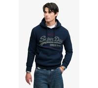 Superdry Herren Hoodie - Vintage Logo Heritage Relaxed Hoodie, Kapuze, Print, Baumwollmix Dunkelblau / M M Blau