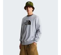 Kapuzensweatshirt THE NORTH FACE "M DREW PEAK REGULAR CREW", Herren, Gr. L, tnf light grau heather, new taupe grün, Obermaterial: 74% Baumwolle, 26% Polyester, Sweatshirts, sportlicher Stil, aus Baumw