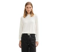 Kapuzensweatshirt TOM TAILOR DENIM, Damen, Gr. XXL (44), beige (marble beige melange), Web, Fleece, Obermaterial: 78% Viskose, 18% Polyester, 4% Elasthan, meliert, unifarben, bequem hüftbedeckend, Run