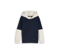 Kapuzensweatshirt TOM TAILOR, Jungen, Gr. 128/134, sky captain blau, Sweatware, Obermaterial: 70% Baumwolle, 30% Polyester, oversize hüftbedeckend, Rundhals, Bündchen, Sweatshirts, im Colorblocking-De