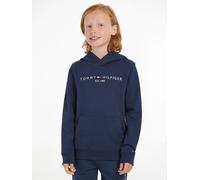 Kapuzensweatshirt TOMMY HILFIGER "ESSENTIAL HOODIE", Jungen, Gr. 5/110, blau (marine), Obermaterial: 100% Baumwolle, bestickt, Basic schmal, Rippbündchen, Sweatshirts, Kinder Kids Junior MiniMe,für Ju