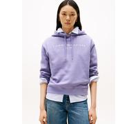Kapuzensweatshirt TOMMY HILFIGER "MDRN REG CORP LOGO HOODIE", Damen, Gr. S (36), lavender ash, Sweatware, Obermaterial: 63% Baumwolle, 37% Polyester, unifarben, casual, regular fit hüftlang, Langarm B