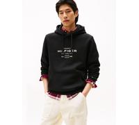 Tommy Hilfiger Hoodie Oval Graphic – Baumwollmix, Logo, Schwarz – Herren M