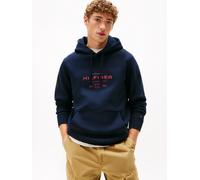 Kapuzensweatshirt TOMMY HILFIGER "OVAL GRAPHIC HOODIE", Herren, Gr. XXL, desert sky, Sweatware, Obermaterial: 63% Baumwolle, 37% Polyester, unifarben, regular fit normal, Rundhals, eingesetzt Rippbünd