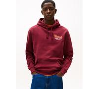 Kapuzensweatshirt TOMMY JEANS "FONT PLAY HOODIE", Herren, Gr. L, rot (rot wine), Sweatware, Obermaterial: 100% Baumwolle, unifarben, regular fit normal, Rundhals, eingesetzt Bündchen, Sweatshirts, Reg