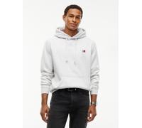 Kapuzensweatshirt TOMMY JEANS "REGULAR BADGE HOODIE", Herren, Gr. 4XL, ice grau heather, Sweatware, Obermaterial: 84% Baumwolle, 16% Polyester, unifarben, regular fit normal, Rundhals, eingesetzt Ripp