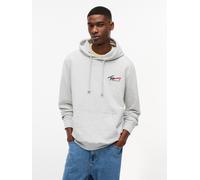 Kapuzensweatshirt TOMMY JEANS "TJM REGULAR ENTRY SIGN", Herren, Gr. XL, ice grau heather, Sweatware, Obermaterial: 100% Baumwolle, meliert, regular fit normal, Rundhals, eingesetzt Rippbündchen, Sweat