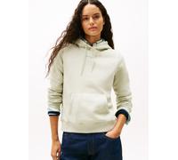 Kapuzensweatshirt TOMMY JEANS "TJW REG LINEAR HOODIE EXT", Damen, Gr. XXL (44), grün (misty sage), Sweatware, Obermaterial: 80% Baumwolle, 20% Polyester, unifarben, regular fit, Rippbündchen, Sweatshi