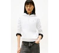 Tommy Jeans Damen Hoodie Flag Regular Fit, Weiß (White), L