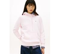 Kapuzensweatshirt TOMMY JEANS "TJW REG S FLAG HOODIE", Damen, Gr. XL (42), light pink, Sweatware, Obermaterial: 80% Baumwolle, 20% Polyester, unifarben, regular fit kurz, Rippbündchen, Sweatshirts (54