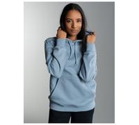 Kapuzensweatshirt TRIGEMA "TRIGEMA Hoodie aus Sweatqualität", Damen, Gr. XL, blau (pearl, blau), 70% Baumwolle, 30% Polyester, Sweatshirts (68063054-XL) pearl, blau