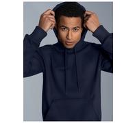 Kapuzensweatshirt TRIGEMA "TRIGEMA Hoodie aus Sweatqualität", Herren, Gr. L, blau (navy), 70% Baumwolle, 30% Polyester, lang, Rundhals, Sweatshirts (36262844-L) navy